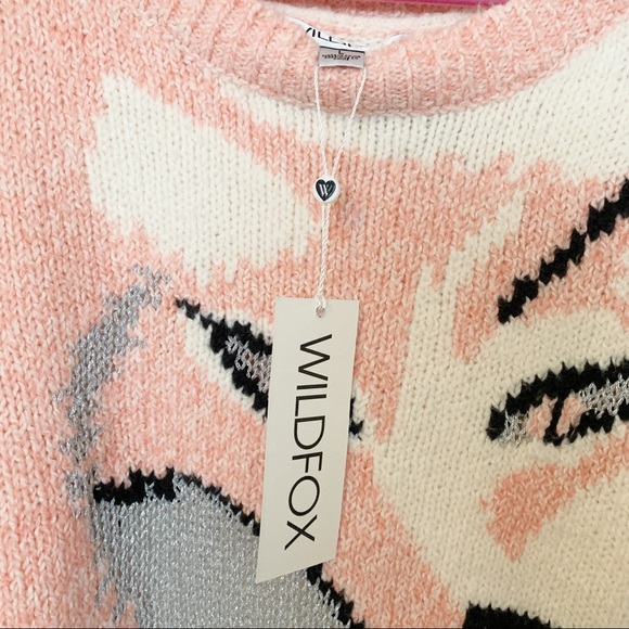 Wildfox Sable Fox Knit Pullover Sweater L NWT - Picture 6 of 7